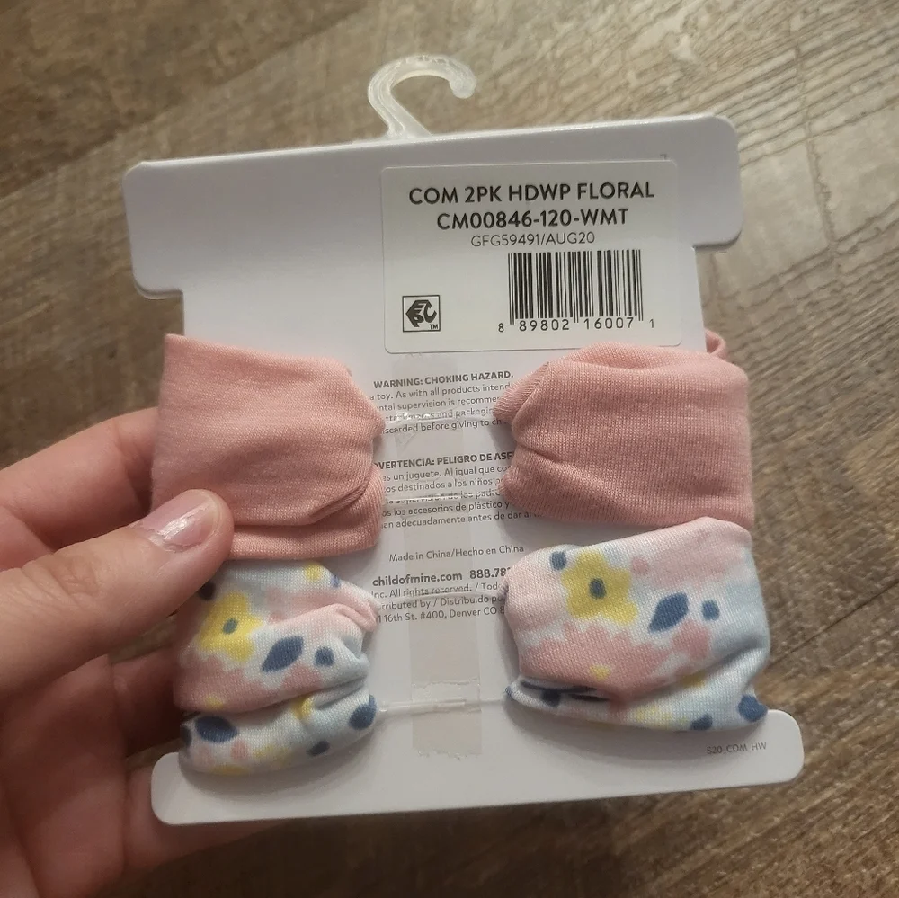 NWT Carters baby girl 2 piece floral headwraps set‎ NWT
